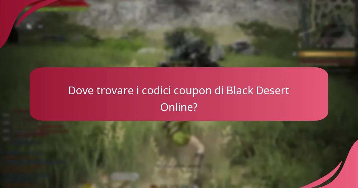 Su quali oggetti possono essere applicati i codici coupon di Black Desert Online?